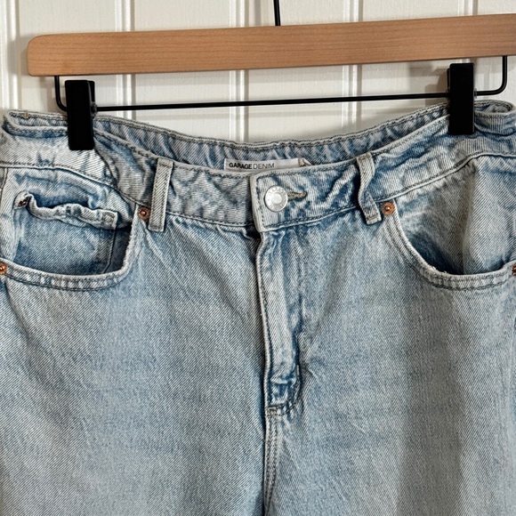 Garage Denim Slouchy Denim Jeans Women’s Size 5 / 27 Light Wash Raw Hem, Cotton - Picture 6 of 11